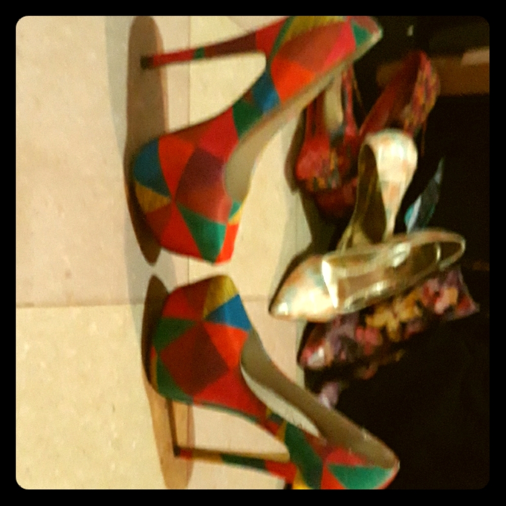 Rainbow heels